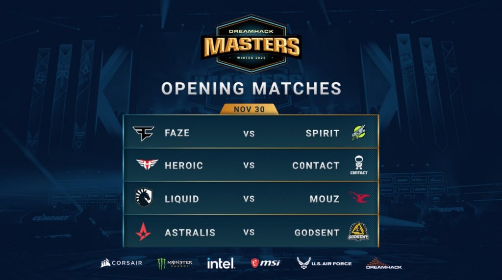Opening matches